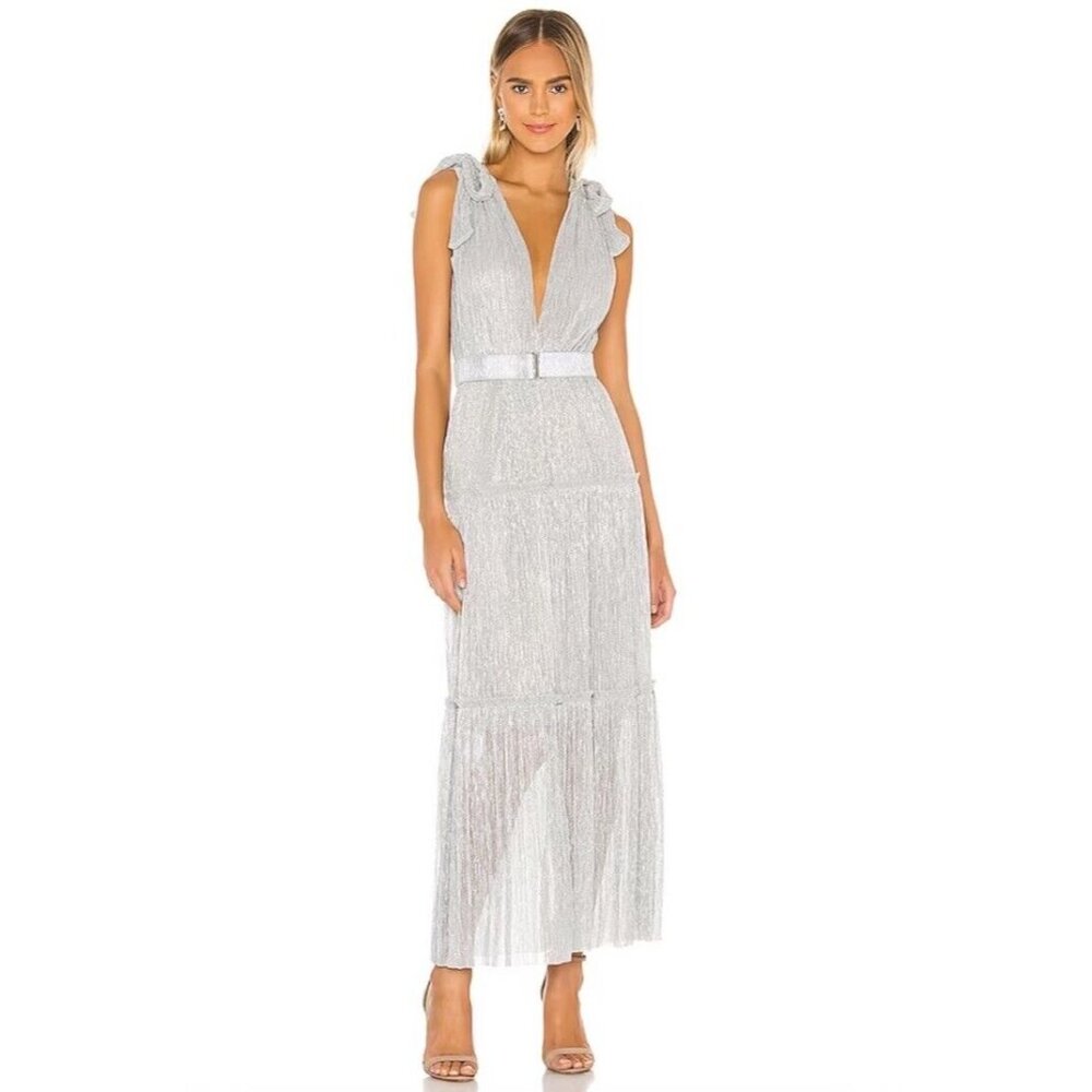 Sabina Musayev Helena Dress Silver Metallic XS